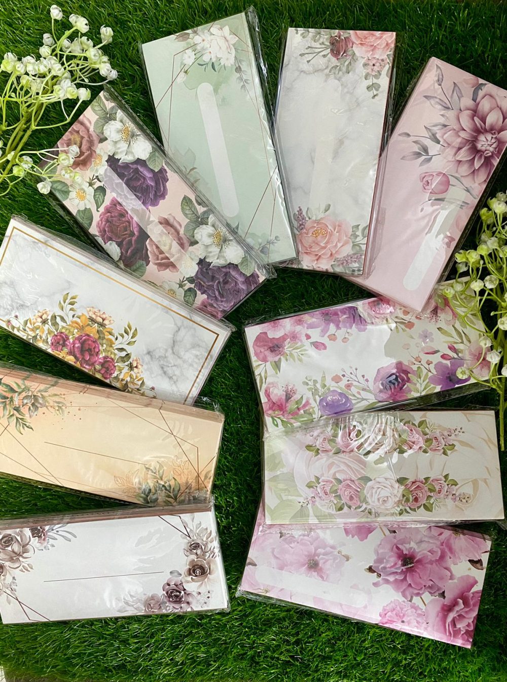 Floral Envelopes Pack of 10 Kaghaz Pakistan