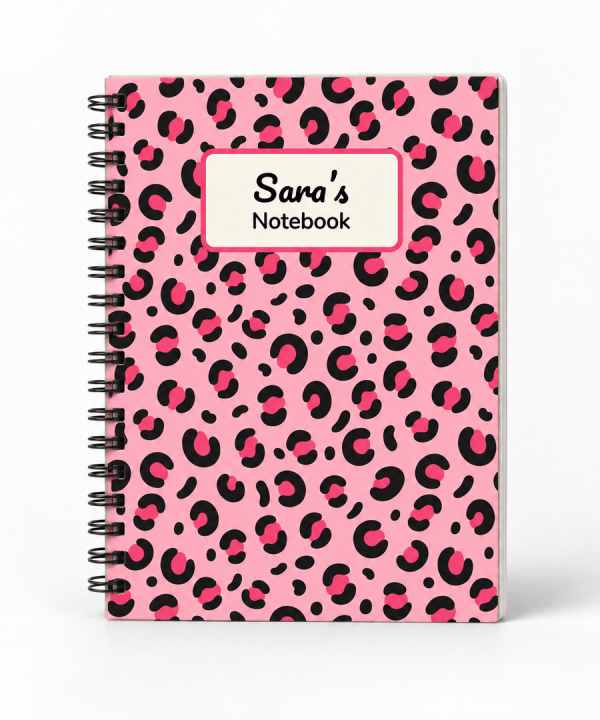 Pink Leopard Notebook