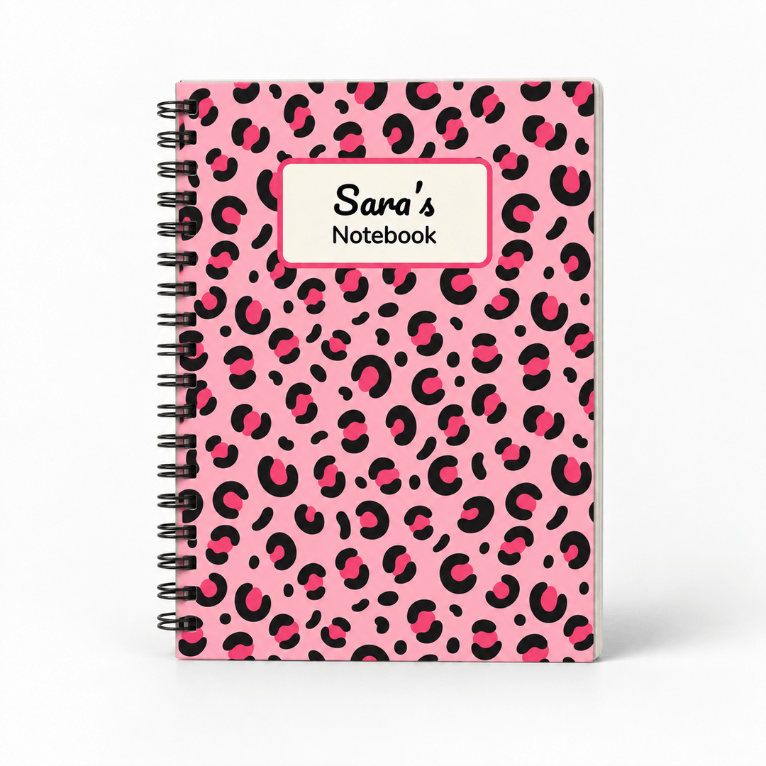 Pink Leopard Notebook