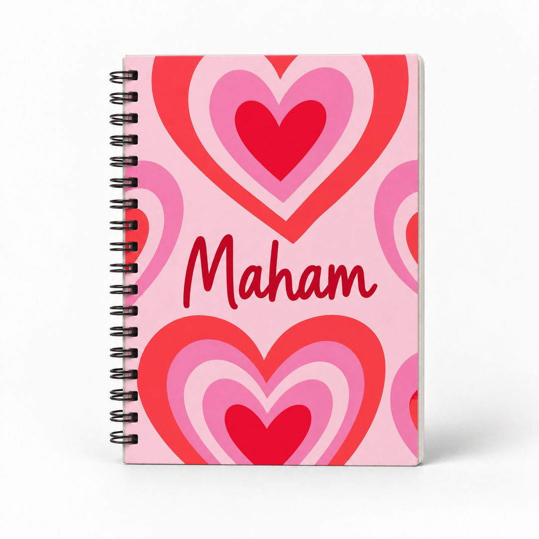 Retro Heart Notebook