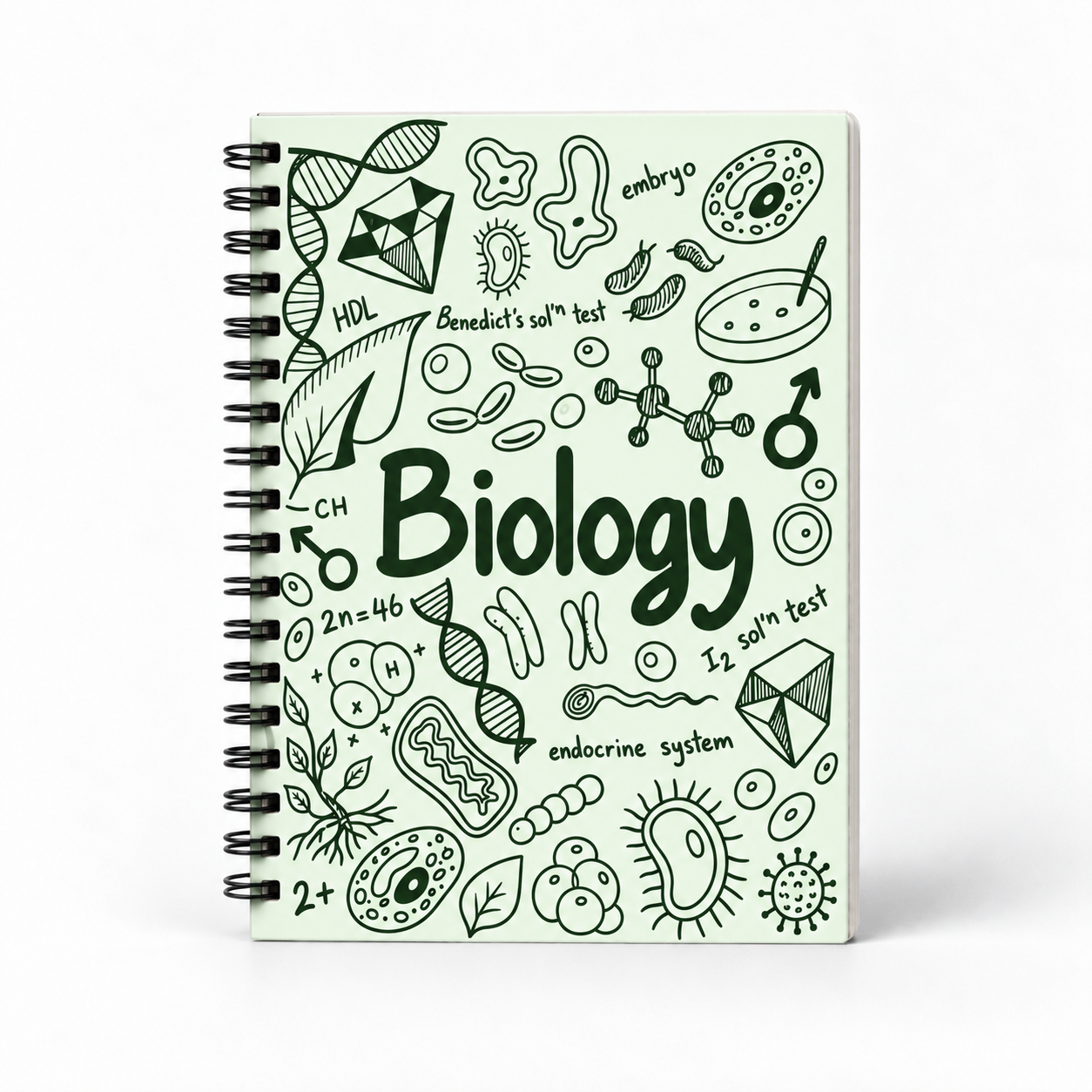 Mint Biology Doodle Notebook