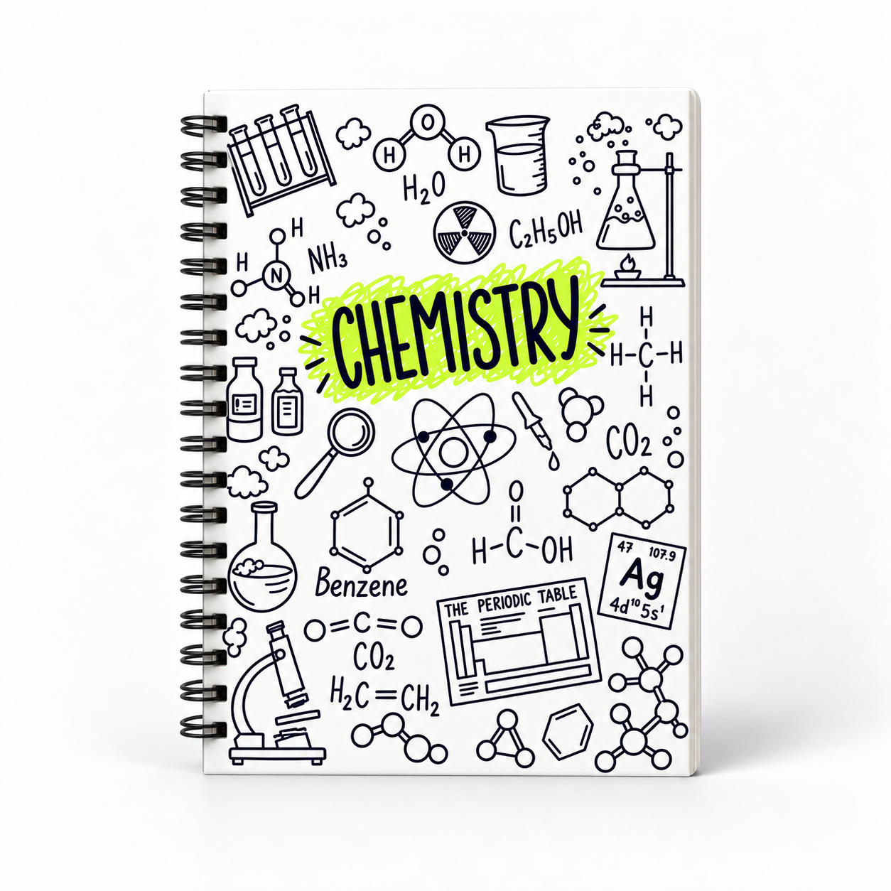 Chemistry Neon Notebook