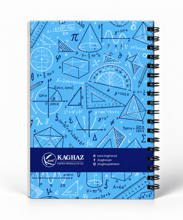 Alternative view of Geometry Blue Doodle Notebook