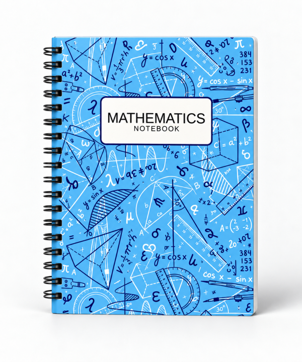 Geometry Blue Doodle Notebook