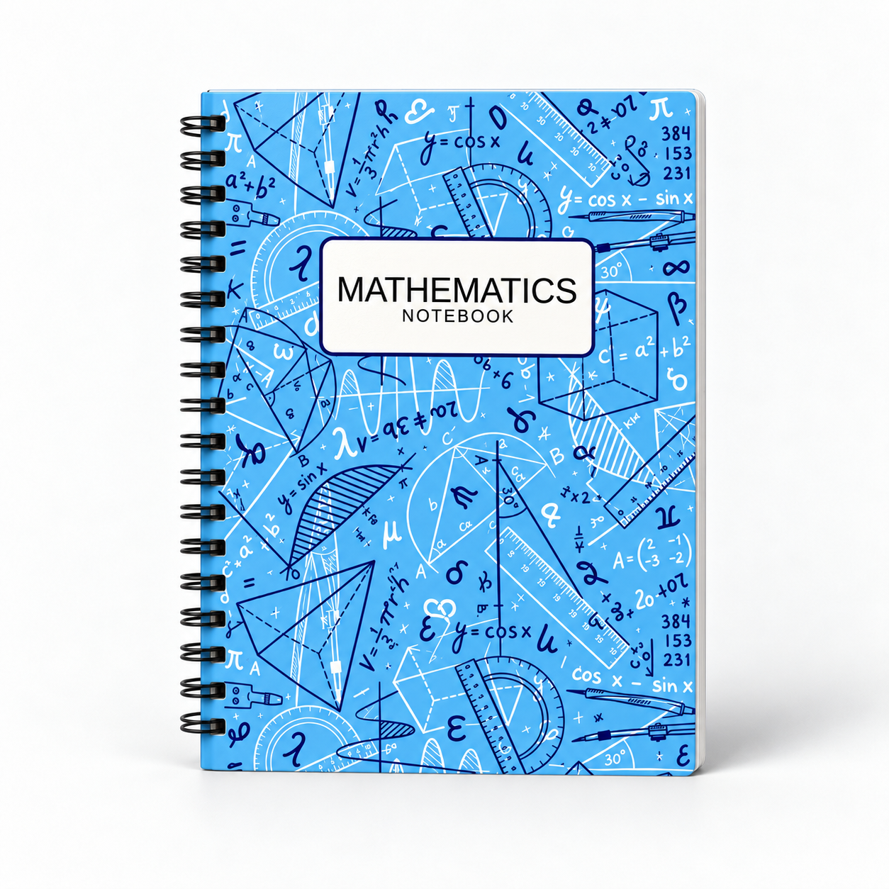 Geometry Blue Doodle Notebook