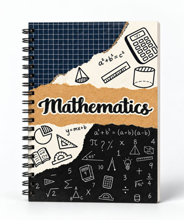 Mathematics Kraft Paper Collage Notebook
