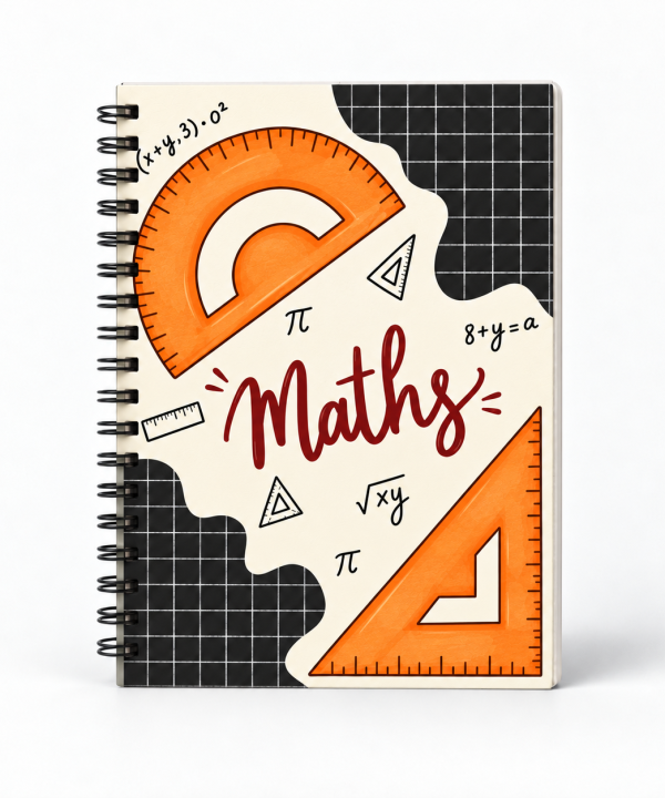 Geometry Orange Grid Notebook