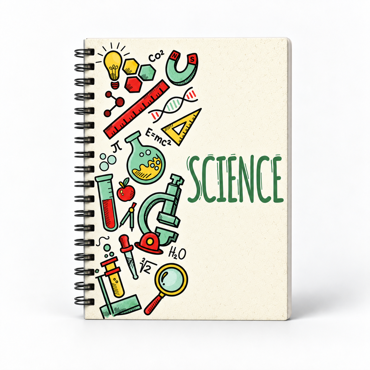 Science Retro Lab Doodle Notebook