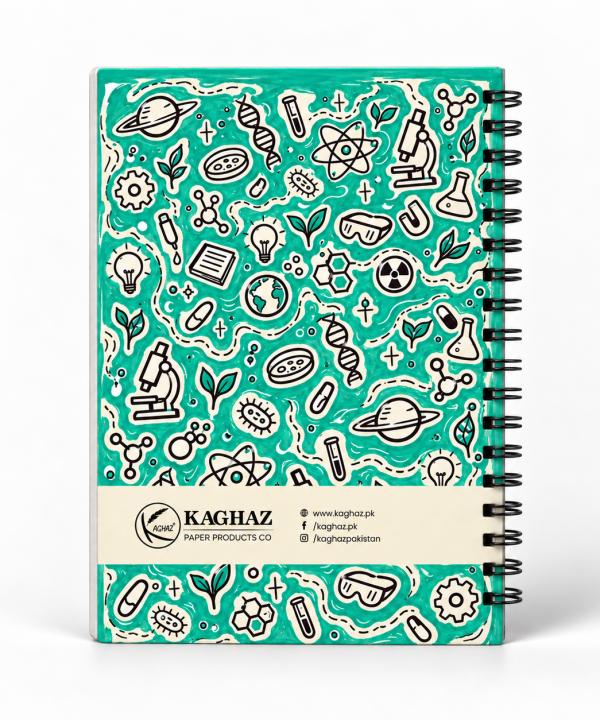 Alternative view of Science Teal Flask Doodle Notebook