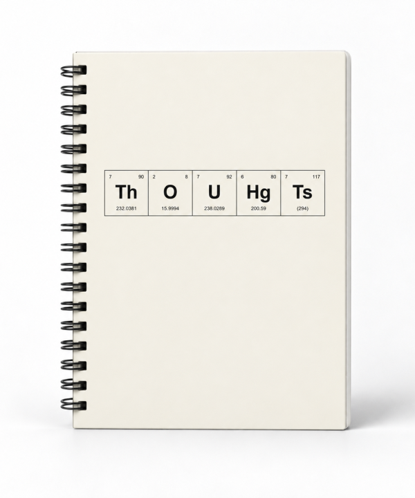 Thoughts Minimal Periodic Table Notebook