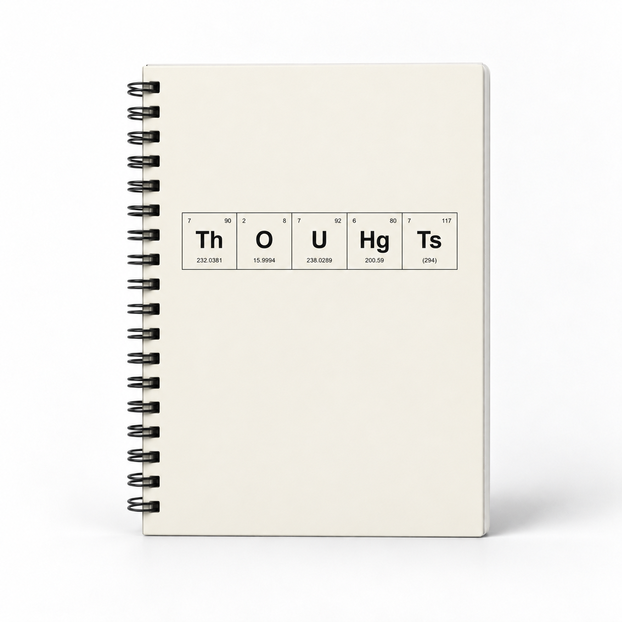 Thoughts Minimal Periodic Table Notebook